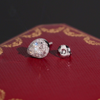 Pear Shape Earrings Screw Back — Moissanite, 925 Silver