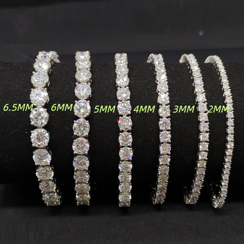 2mm–6.5mm Tennis Bracelet — Moissanite, 925 Silver