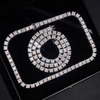 Princess Cut Tennis Chain — Moissanite, 925 Silver