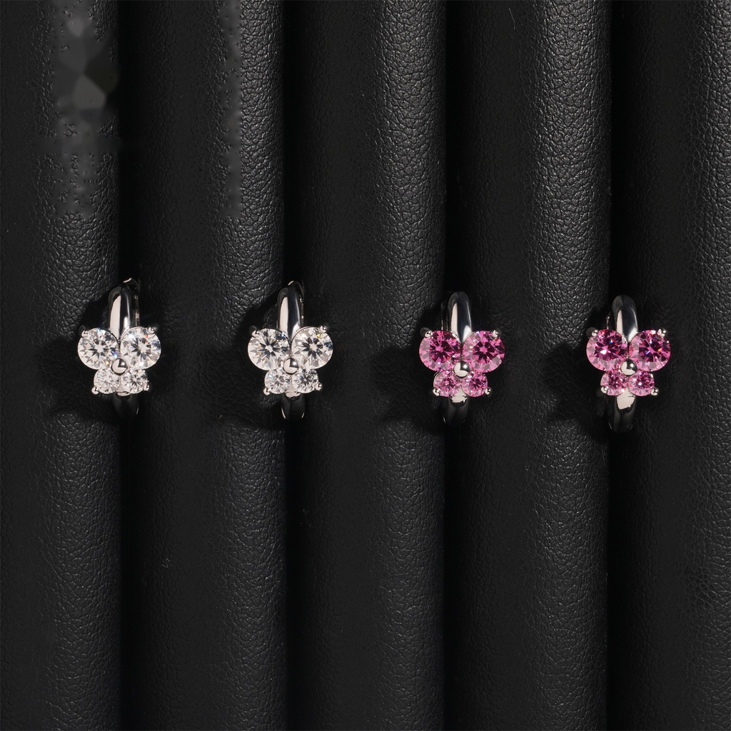 BT Earrings Hoops — Moissanite, 925 Silver