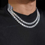 Princess Cut Tennis Chain — Moissanite, 925 Silver
