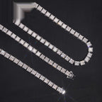 Princess Cut Tennis Chain — Moissanite, 925 Silver