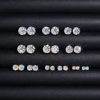 Stud Earrings Screw Back, Moissanite, 925 Silver | FAZE Jewelry