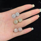 Upside down setting Earrings, Moissanite, 925 Silver | FAZE Jewelry