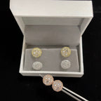 Upside down setting Earrings, Moissanite, 925 Silver | FAZE Jewelry