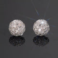 Upside down 2 setting Earrings Screw back Moissanite S925 + Rhodium
