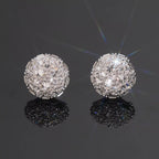 Upside down 2 setting Earrings Screw back, Moissanite, 925 Silver | FAZE Jewelry