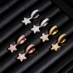 Star Earrings Screw back, Moissanite, 925 Silver | FAZE Jewelry