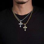 Cross Pendant, Moissanite, 925 Silver | FAZE Jewelry