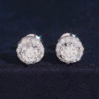 Rounded Earrings, Moissanite, 925 Silver | FAZE Jewelry
