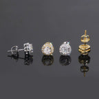 Rounded Earrings, Moissanite, 925 Silver | FAZE Jewelry