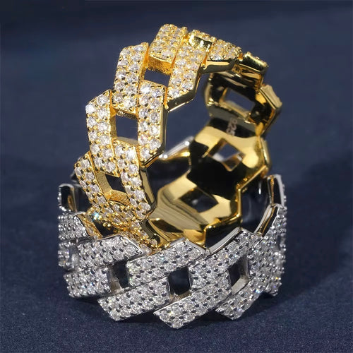 Cuban 2 Ring — Moissanite, 925 Silver