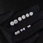 Stud Earrings Screw Back, Moissanite, 925 Silver | FAZE Jewelry