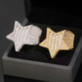 Star Ring Moissanite Silver S925 + Rhodium