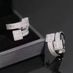 Baguette Combined Ring, Moissanite, 925 Silver | FAZE Jewelry