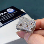 100 Emoted Ring, Moissanite, 925 Silver | FAZE Jewelry
