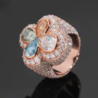 Cross Clover Ring, Moissanite, 925 Silver | FAZE Jewelry