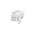 Branded C Ring, Moissanite, 925 Silver | FAZE Jewelry