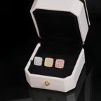 Square Earrings Screw Back, Moissanite, 925 Silver | FAZE Jewelry