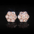 Flower Earring Screw Back, Moissanite, 925 Silver | FAZE Jewelry