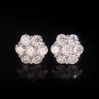 Flower Earring Screw Back, Moissanite, 925 Silver | FAZE Jewelry