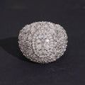 Cluster Ring Moissanite Silver S925 + Rhodium