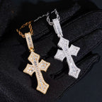 Cross Pendant, Moissanite, 925 Silver | FAZE Jewelry