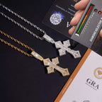 Cross Pendant, Moissanite, 925 Silver | FAZE Jewelry