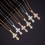 Cross Pendant, Moissanite, 925 Silver | FAZE Jewelry
