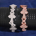 Cross Bracelet, Moissanite, 925 Silver | FAZE Jewelry