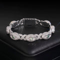 Eyes Bracelet Moissanite Silver S925 + Rhodium Passes Diamond Icedout Bussdown