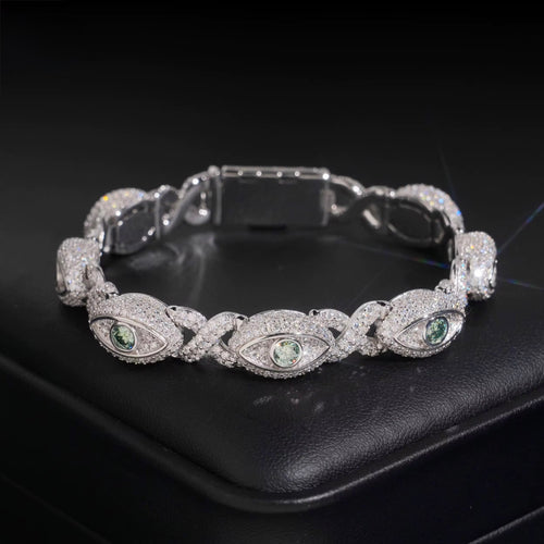 Eyes Bracelet — Moissanite, 925 Silver