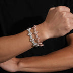 14mm Clover Bracelet, Moissanite, 925 Silver | FAZE Jewelry
