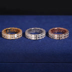 Baguette Rounded Ring, Moissanite, 925 Silver | FAZE Jewelry