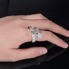 Star Ring, Moissanite, 925 Silver | FAZE Jewelry