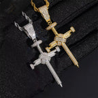 Cross Pendant, Moissanite, 925 Silver | FAZE Jewelry
