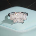 Womens Engagement Ring Moissanite Silver S925 + Rhodium Passes Diamond Icedout Bussdown