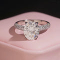 Womens Engagement Ring Moissanite Silver S925 + Rhodium Passes Diamond Icedout Bussdown