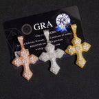 Cross Pendant, Moissanite, 925 Silver | FAZE Jewelry