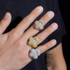Cross Ring Big Pointers, Moissanite, 925 Silver | FAZE Jewelry