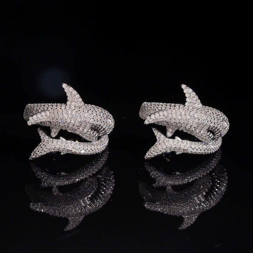 Shark Ring — Moissanite, 925 Silver