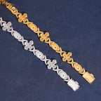 Cross Bracelet, Moissanite, 925 Silver | FAZE Jewelry