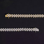 3 Row Bracelet, Moissanite, 925 Silver | FAZE Jewelry