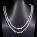 Heart Shape Chain Moissanite Silver S925 + Rhodium Passes Diamond Icedout Bussdown