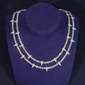 Pointers Chain Moissanite Silver S925 + Rhodium Passes Diamond Icedout Bussdown