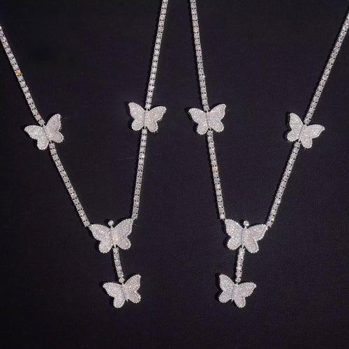 Butterfly Chain — Moissanite, 925 Silver