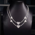 Heart Chain, Moissanite, 925 Silver | FAZE Jewelry