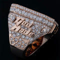 Custom Ring Moissanite Silver S925 + Rhodium Passes Diamond Icedout Bussdown