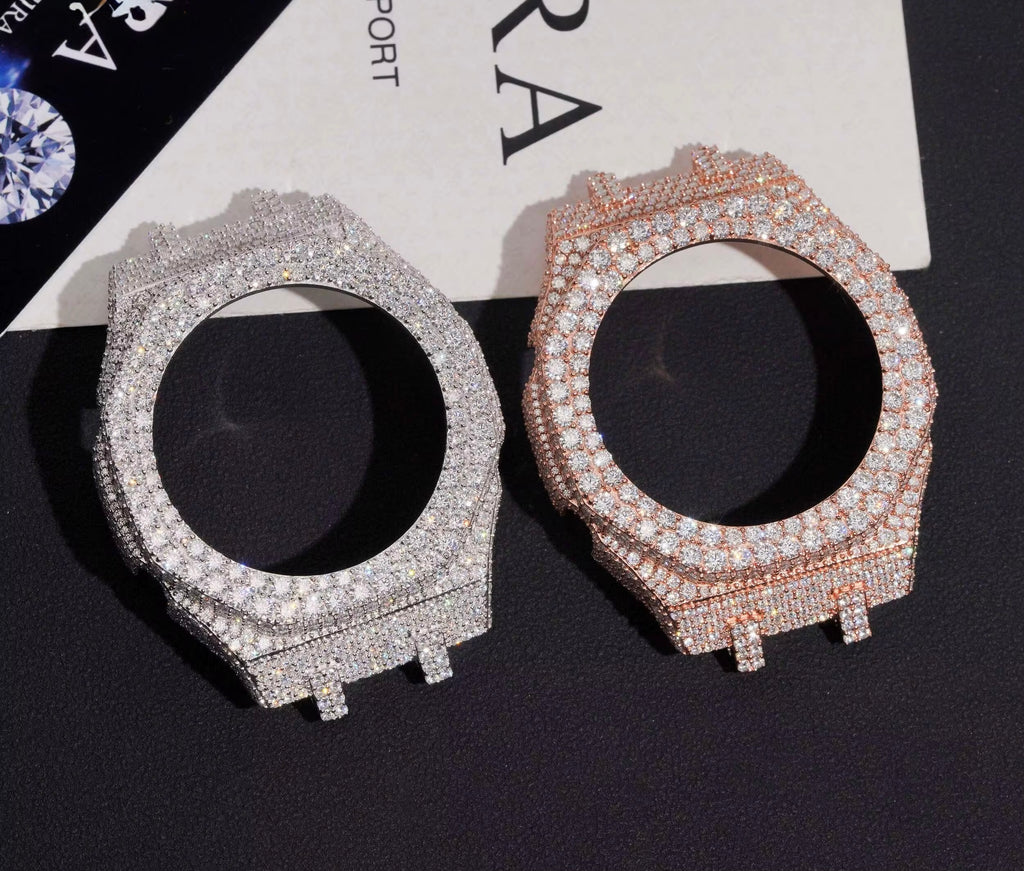 Icedout GShock GA2100 Bezel Moissanite Silver S925 + Rhodium Passes Diamond Icedout Bussdown