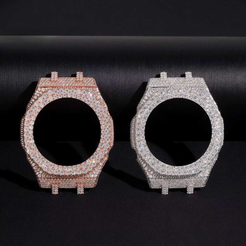 Icedout GShock GA2100 Bezel Moissanite Silver S925 + Rhodium Passes Diamond Icedout Bussdown